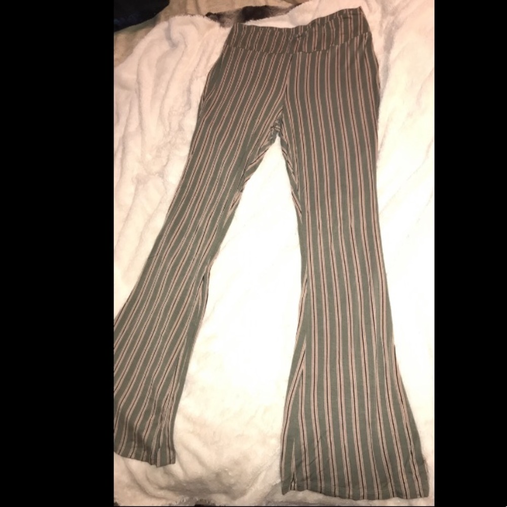 Striped flared pants